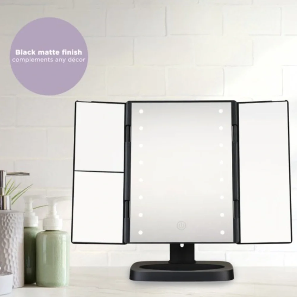 Conair Reflections TriPanel LED Plastic 1x 2x 3X Magnification Mirror